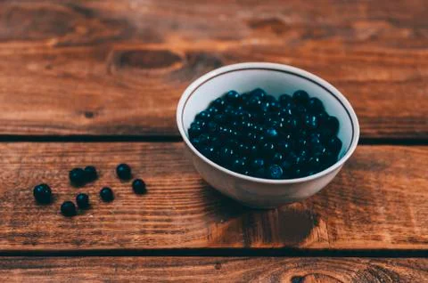 Blueberry In Plate Stock Photos