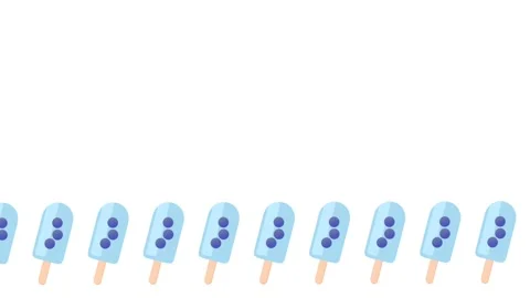 Blueberry Popsicle Rows Stock Footage 335637410