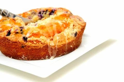 Blueberry ring cake Stock Photos