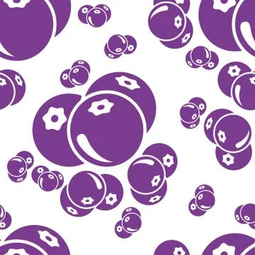 Blueberry seamless pattern Stock Illustration
