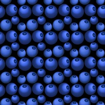 Blueberry seamless vector pattern in flat style. Design template for vegetarian Stockillustratie