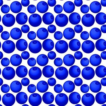 Blueberry seamless vector pattern in flat style. Design template for vegetarian Illustrazione stock