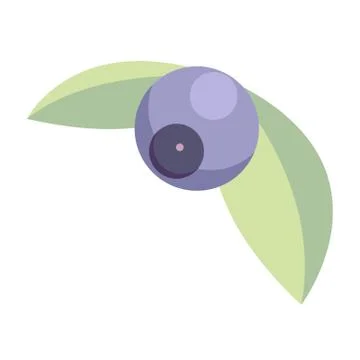 Blueberry simple logo design concept. Forest fruit creative symbol template Stock Illustration