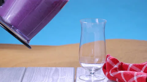 Blueberry smoothie Stock Footage 23724430