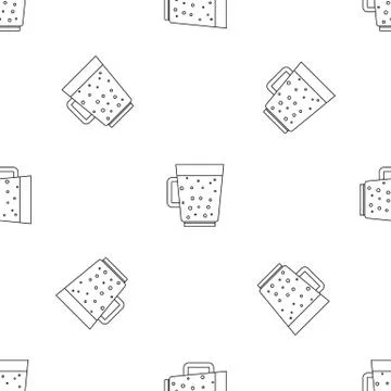 Blueberry smoothie pattern seamless Illustrazione stock