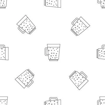Blueberry smoothie pattern seamless Stock Illustration