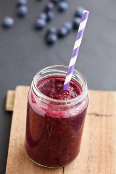 Blueberry smoothie Foto stock