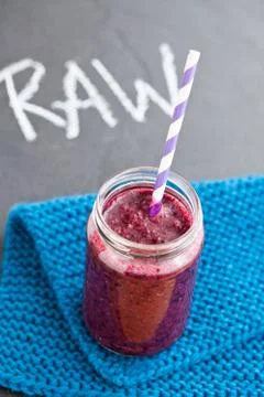 Blueberry smoothie Foto stock