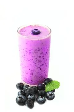 Blueberry smoothie Stock Photos