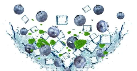 Blueberry splash Stock Photos