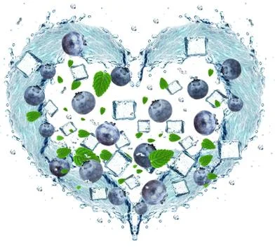 Blueberry splash Stock Photos