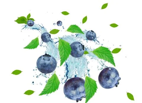 Blueberry splash Stock Photos