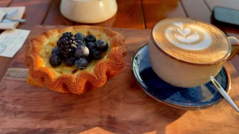 Blueberry viennoiserie Stock Footage 340333916