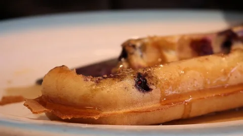 Blueberry Waffle Syrup 스톡 동영상 126743495