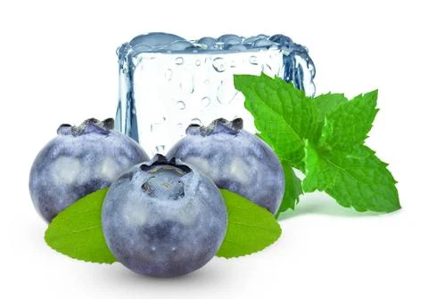 Blueberry on white background Stock Photos