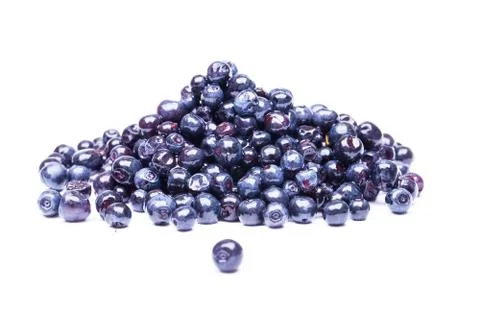 Blueberry on the white isolated background Stock Photos