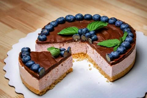 Blueberry Yogurt Cake Stock Photos