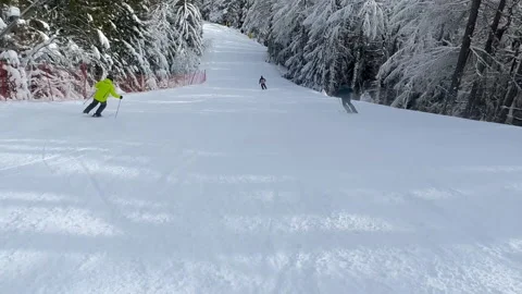 Bluebird Day &amp; Perfect Snow: The Ultimate Ski Vlog Video stock 340669780