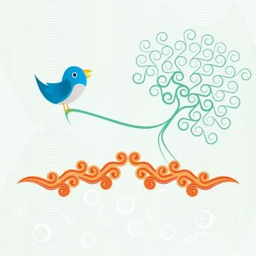 Bluebird Stock Illustration