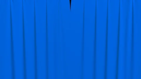 BlueCurtainsOpening Stock Footage