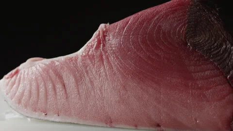 Bluefin Tuna Block Cross-Section Stock Footage 332519795