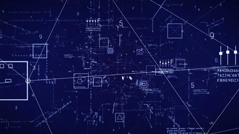 Blue.Global Connection. Video stock 88391778