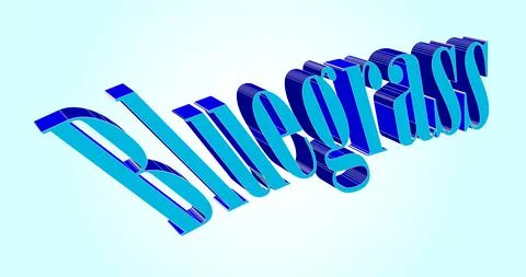 Bluegrass Abstract Text Stock Illustration