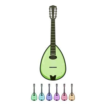 Bluegrass mandolin cartoon vector graphic Stock Illustration