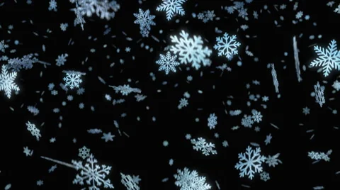 Blueish Snowflakes Falling Stock-Footage 44641546