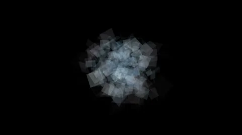 Blueish squares out from center Stock Footage 8564406