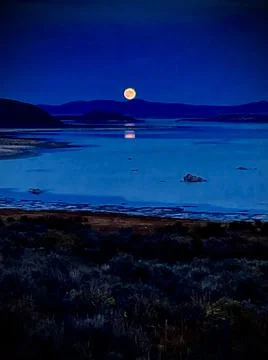 Bluemoonmonolake Stock Photos