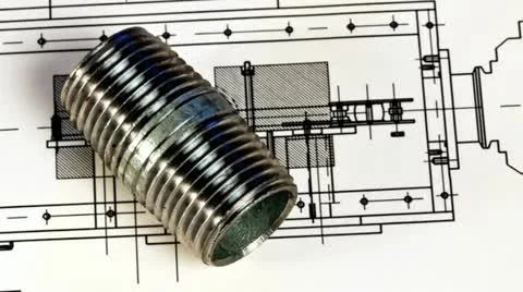 Blueprint and plumbing items Stock Footage 21306478