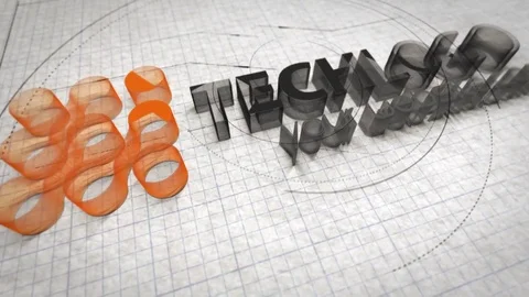 Blueprint Architect Logo Drawing Stock After Effects