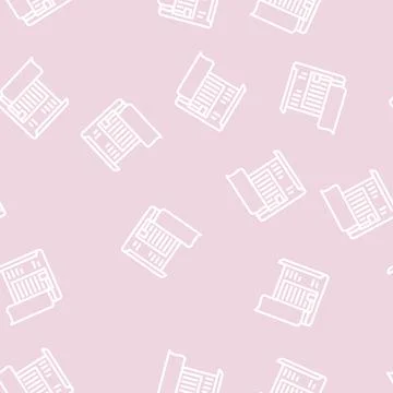 Blueprint architect paperwork line vector seamless pattern Illustrazione stock