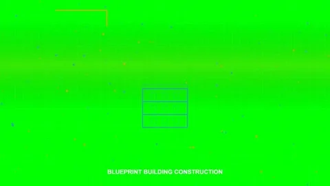 Blueprint Building Construction Animated Motion Graphic Concept Stock Footage 341649813