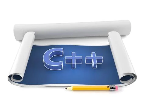 Blueprint with c++ text Stock Illustration