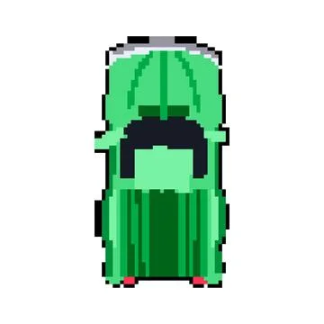 Blueprint car top view pixel art vector illustration 스톡 일러스트