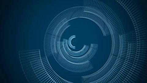 Blueprint circles square loop Stock Footage 84336514