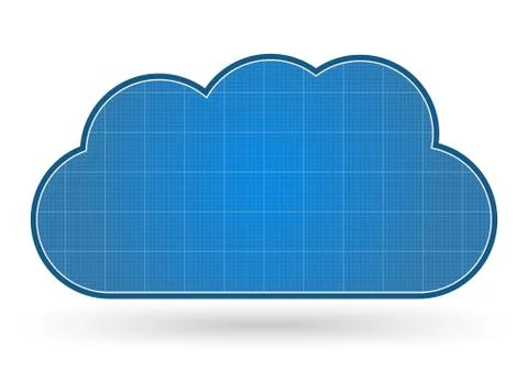 Blueprint Cloud Stock Illustration