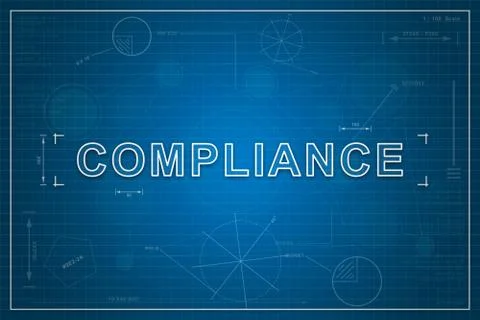 Blueprint of compliance Stock Illustration