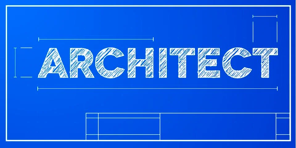 Blueprint concept Architect Stock Illustration