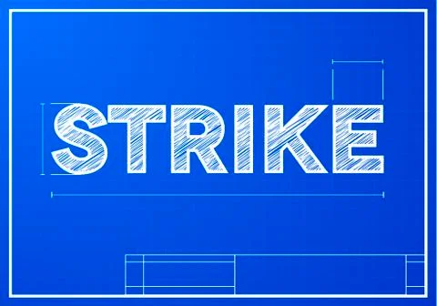 Blueprint concept strike Stock Illustration