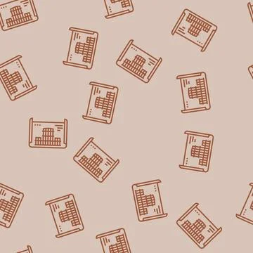 Blueprint creation architectural drafter line seamless pattern Illustrazione stock