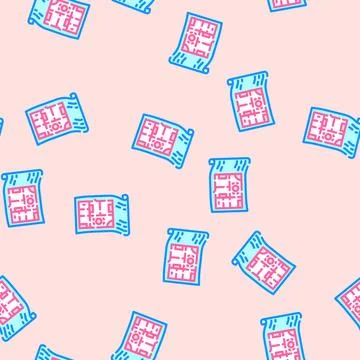 Blueprint creation architectural drafter vector seamless pattern Stock Illustration