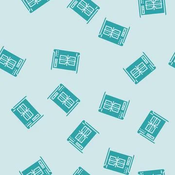 Blueprint drafting mechanical engineer glyph seamless pattern Stock Illustration