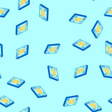 Blueprint drafting mechanical engineer isometric icon seamless pattern Illustrazione stock