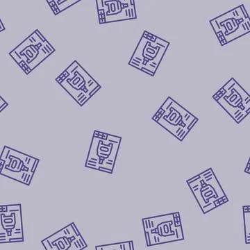 Blueprint drafting mechanical engineer line vector seamless pattern Illustrazione stock