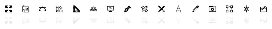 Blueprint - Flat Vector Icons Illustrazione stock