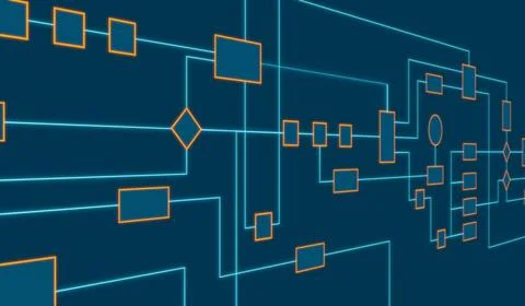 Blueprint, flow chart, organization chart, decision tree. Blueprint, flow... Stock Photos