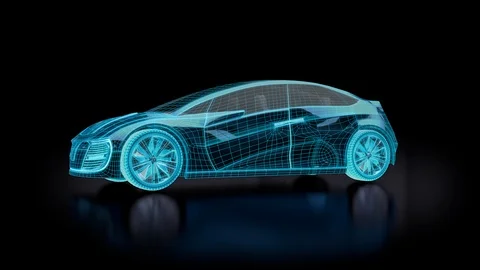 Blueprint of futuristic electric car wi... | Stock Video | Pond5